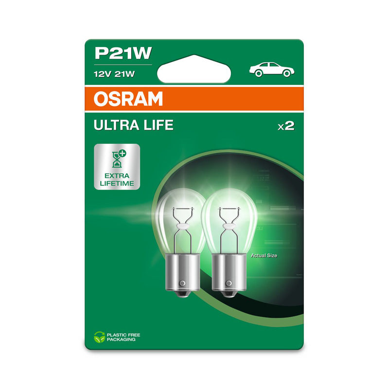 Osram, Ultra Life żarówki halogenowe - BA15S - 12V/21W - zestaw 2 szt.