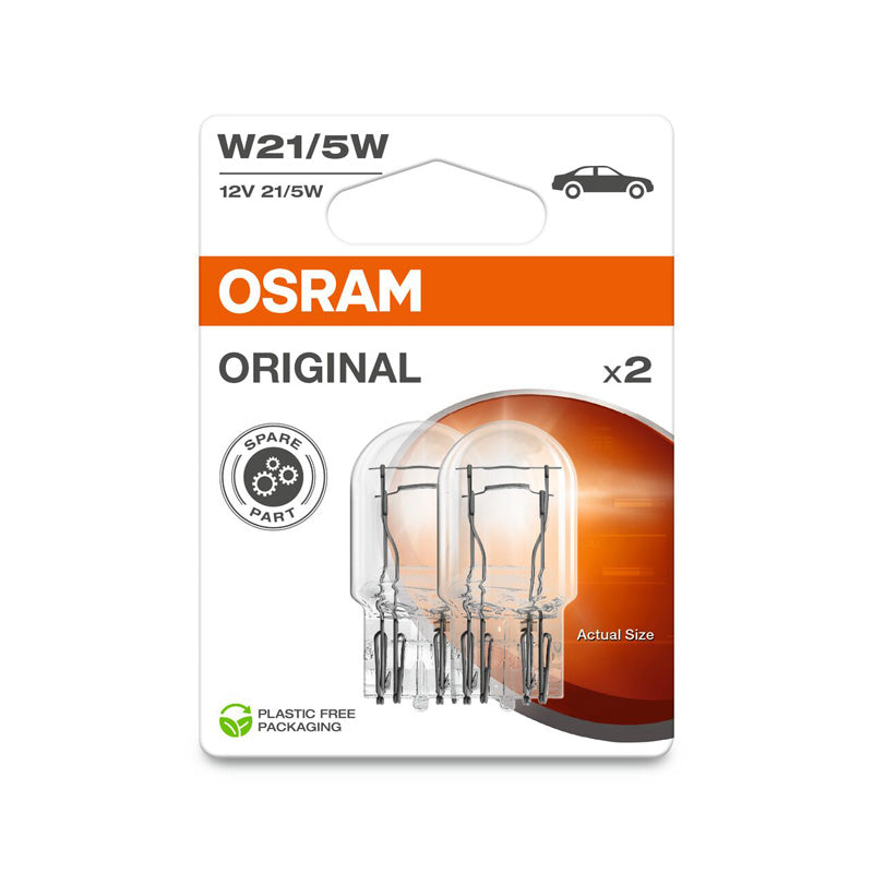 Osram, originální halogenové žárovky - T20 W3x16Q - 12V/21-5W - sada 2 ks