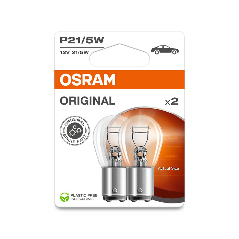Osram, oryginalne żarówki halogenowe - BAY15D - 12V/21-5W - zestaw 2 szt.