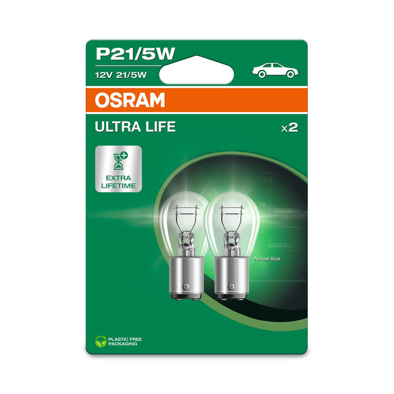 Osram, Ultra Life żarówki halogenowe - BAY15D - 12V/21-5W - zestaw 2 szt.