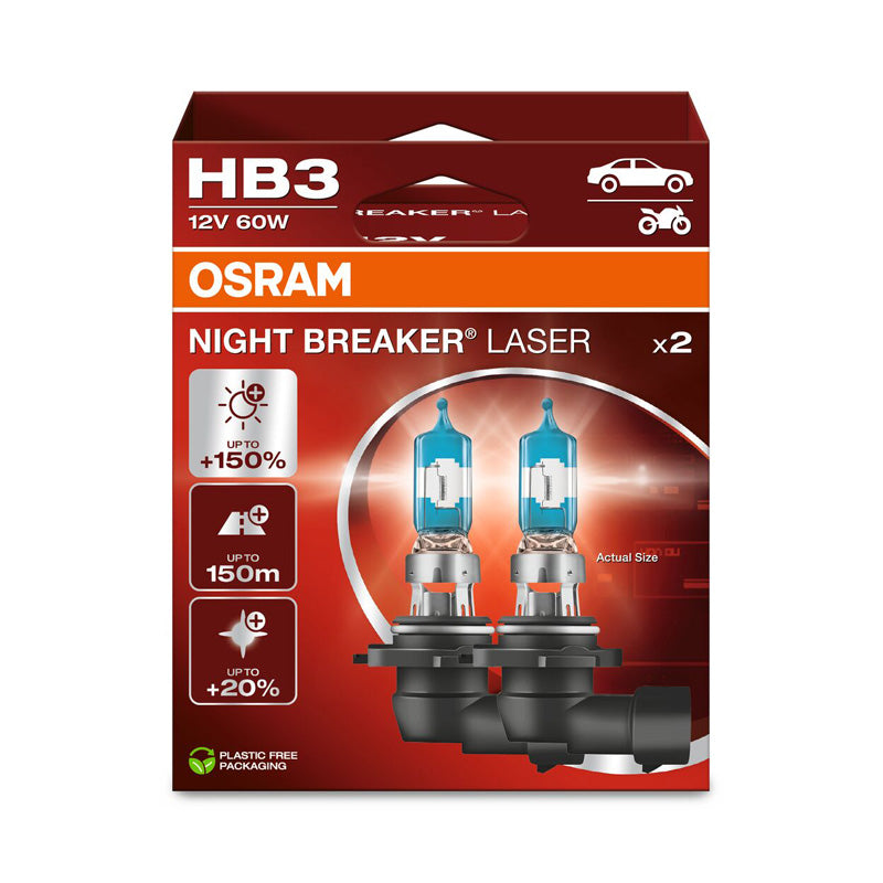 Osram, Night Breaker Laser żarówki halogenowe - HB3 (9005) - 12V/60W - 2 szt.