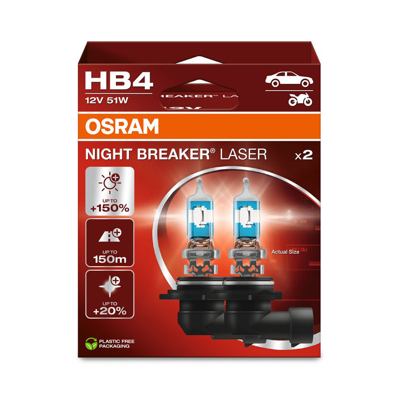 Osram, Night Breaker Laser halogenové žárovky - HB4 (9006) - 12V/51W - 2 ks
