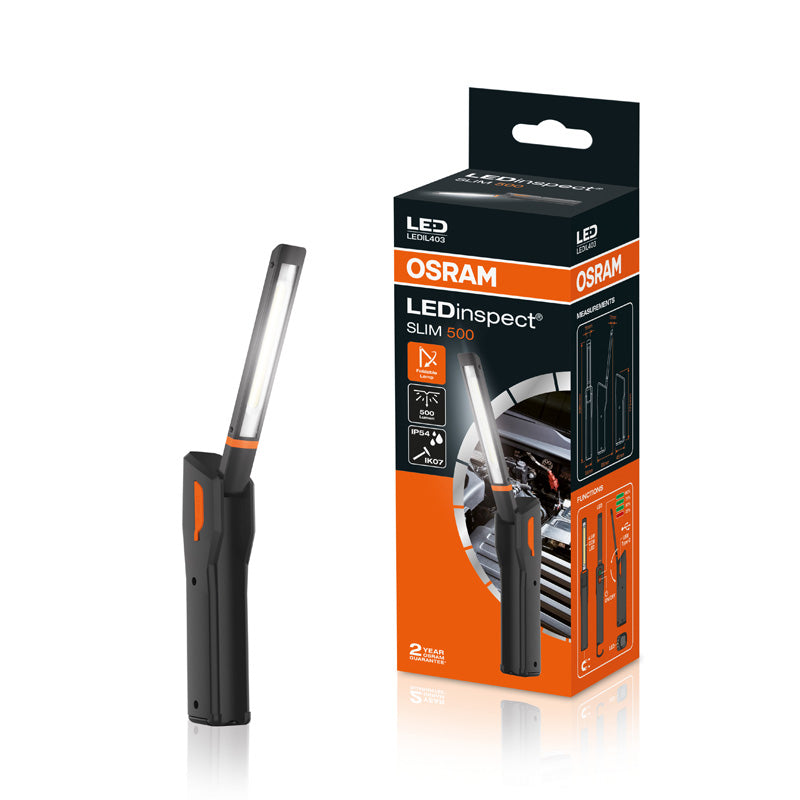 Osram, LED inspekční světlo SLIM 500 - Ruční - až 500 lm - Dobíjecí