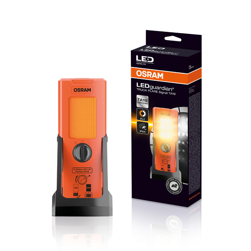Osram, LEDguardian® Truck Flare Signal TA19 - Luz de advertencia con función de antorcha
