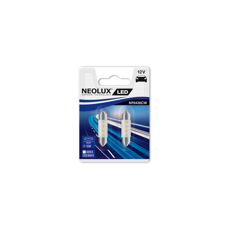 NEOLUX, LED pinol 36mm - 6000K - 12V/0.5W - Set di 2 pezzi