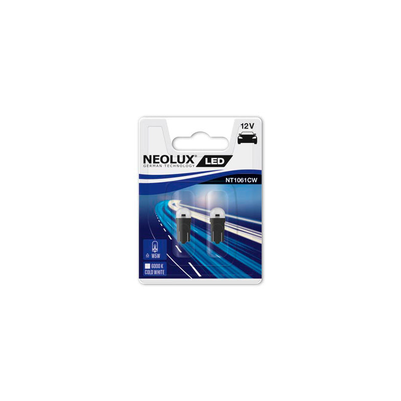 NEOLUX, LED Retrofit 6000K - T10 (W5W) - 12V/0.5W - Set di 2 pezzi
