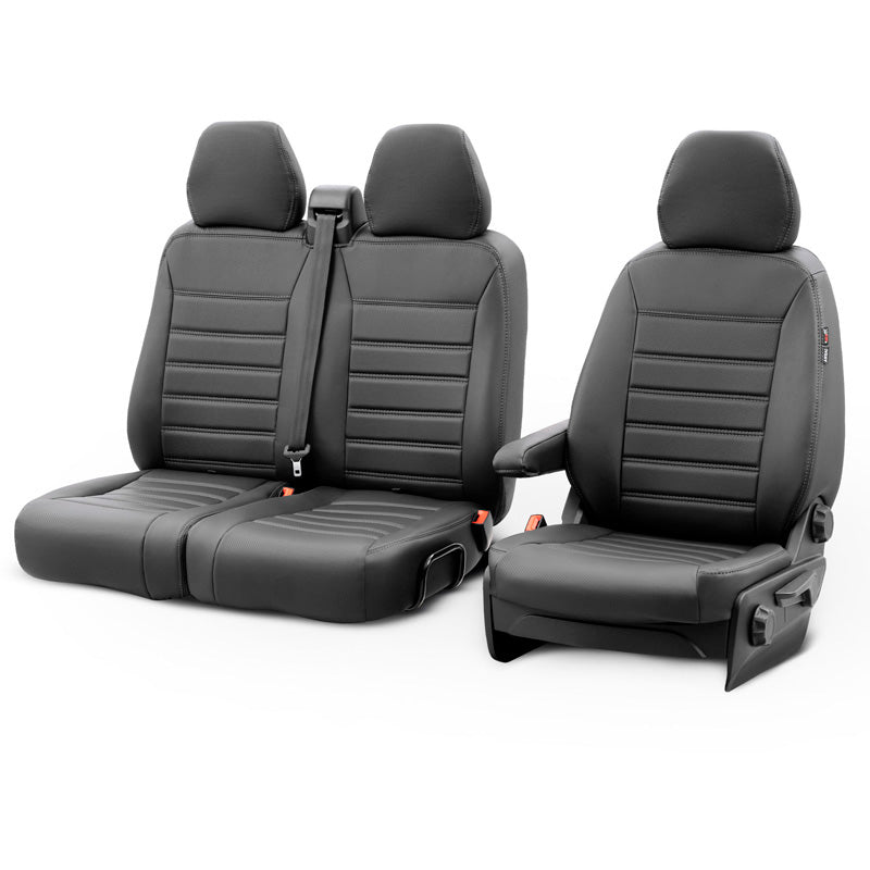 otoM, Coprisedili, New York Design ecopelle, 2+1, adatto a Renault Master IV (2024-) (bracciolo sul sedile del conducente)