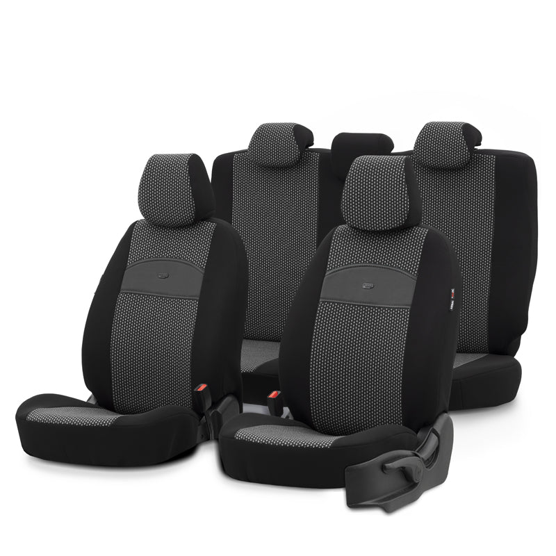 otoM, stoelovertrekken, 'SelectedFit Smart' zwart, 11-delig, past op zij-airbags