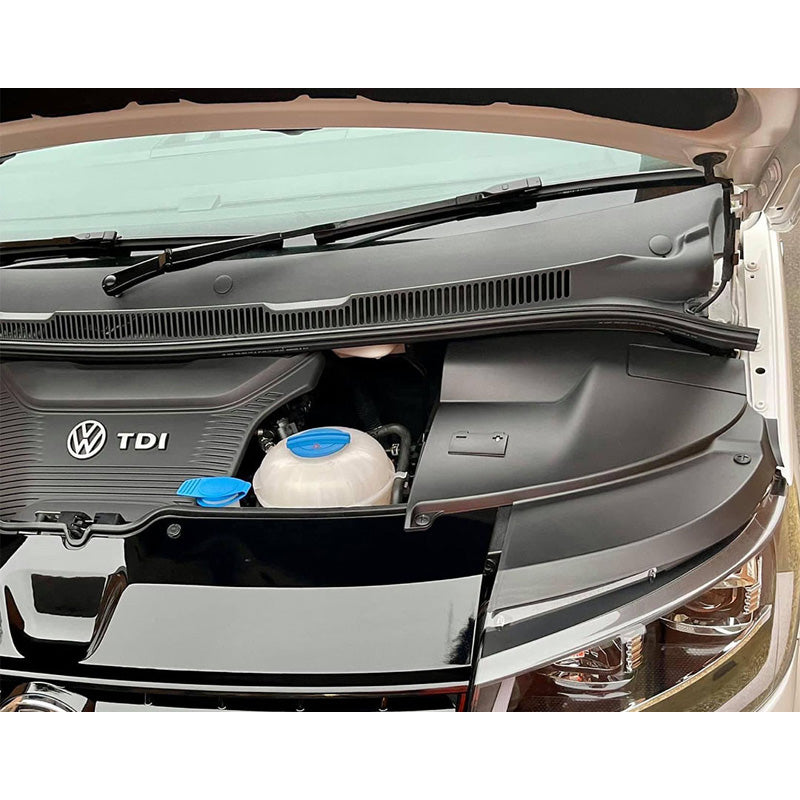 OneWay, Battery and headlight trim, Matte Black, Fits Volkswagen Transporter T5.1 (2010-2015), 2-piece set