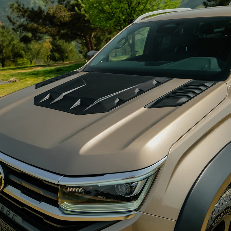 OneWay, presa d'aria del cofano, nero opaco, compatibile con Volkswagen Amarok MK2 (2022-)