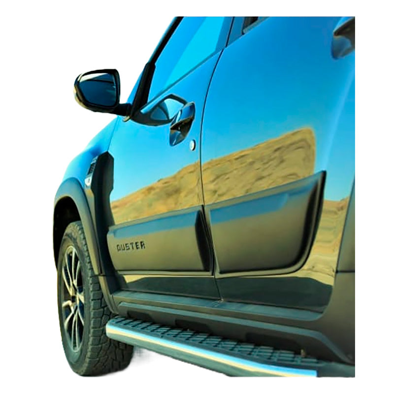 OneWay, Protezione della soglia laterale in nero opaco, Adatto a Dacia Duster II 2018-2024, set da 4 pezzi