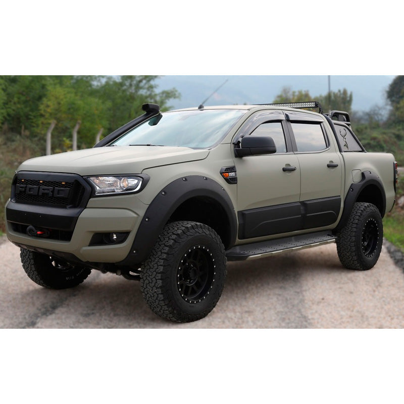 OneWay, Modanatura laterale della carrozzeria, Nero lucido, Adatta per Ford Ranger T6/T7/T8 2012-2022, 4 pezzi