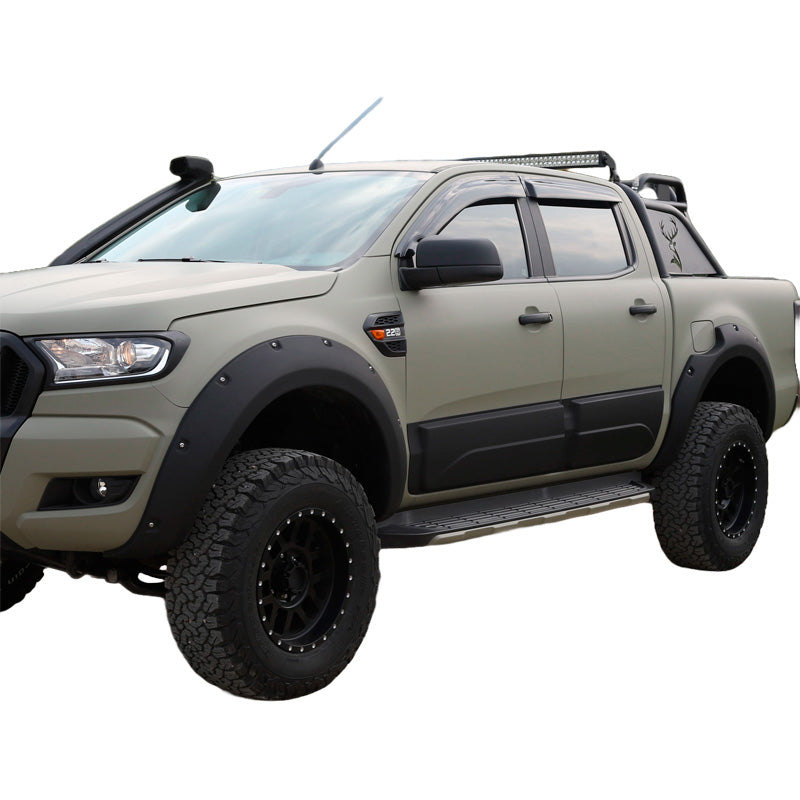 OneWay, Side body moulding set, Matte Black, Fits Ford Ranger T6/T7/T8 2012-2022, 4 pieces