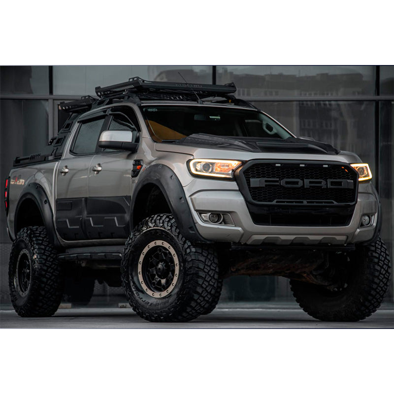 OneWay, Side bumpers, Matte Black, Fits Ford Ranger T6/T7/T8 (2012-2022), 6-piece set