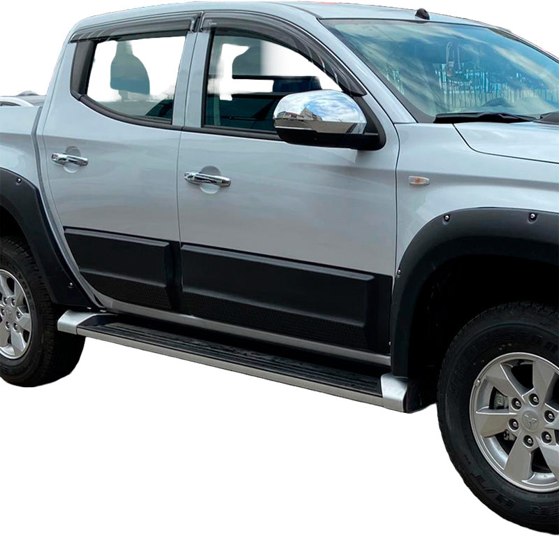 OneWay, Side Body Cladding, Mat Sort, Passer til Mitsubishi L200 Triton 5/6 (2015-), 4-delt sæt