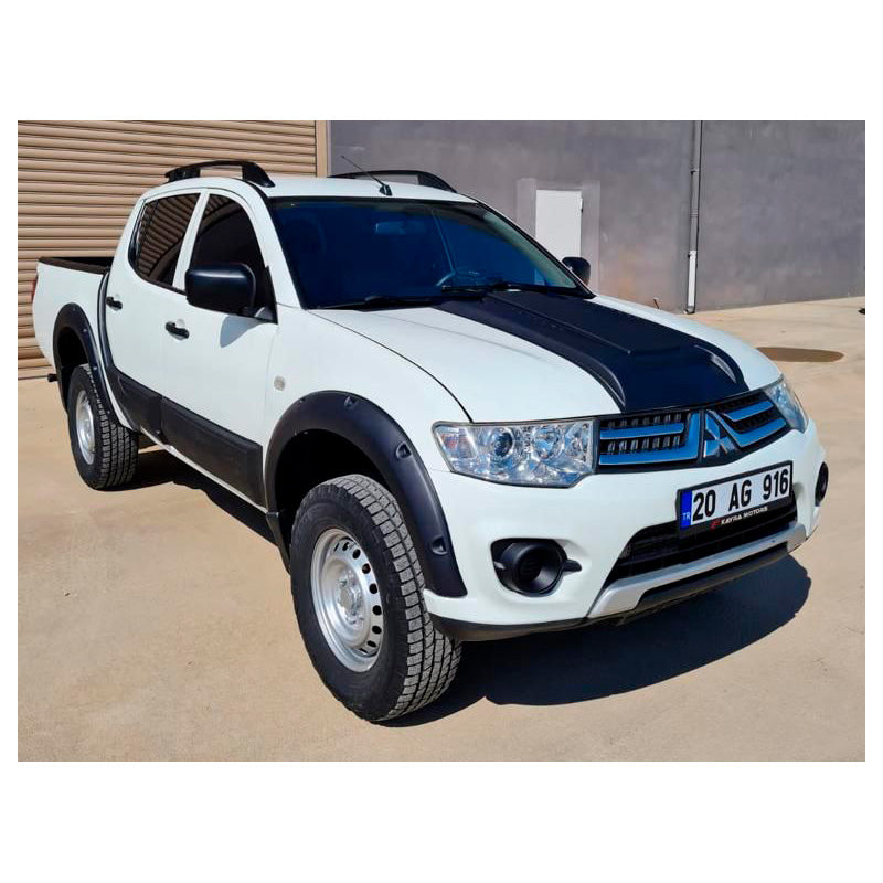 OneWay, Sidekofangere i ABS plast, Mat Sort, Passer til Mitsubishi L200 Triton 4 (2007-2014), 4 dele
