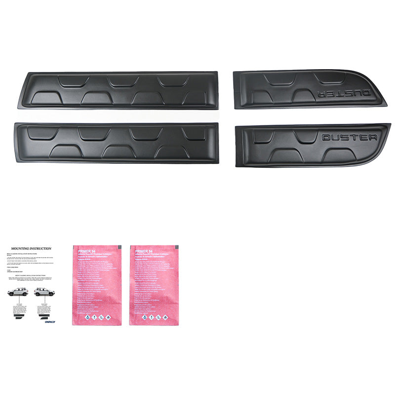 OneWay, Modanatura laterale della carrozzeria, Nero opaco, Adatto a Dacia Duster I 2010-2017, 4 pezzi