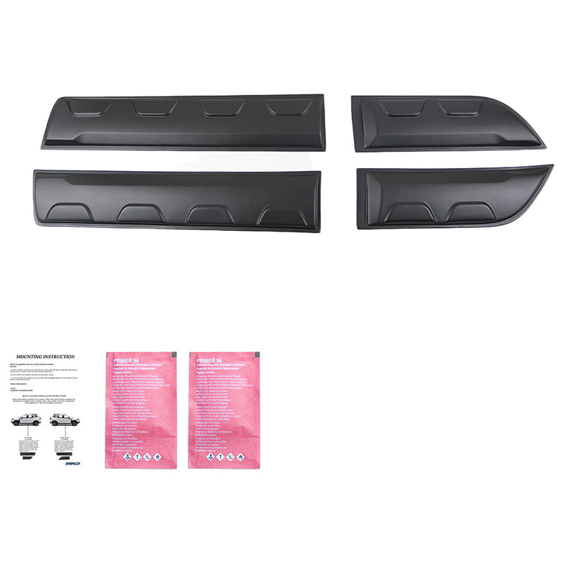 OneWay, Rivestimento laterale della carrozzeria, Nero opaco, Adatto a Dacia Duster II 2018-2024, 4 pezzi