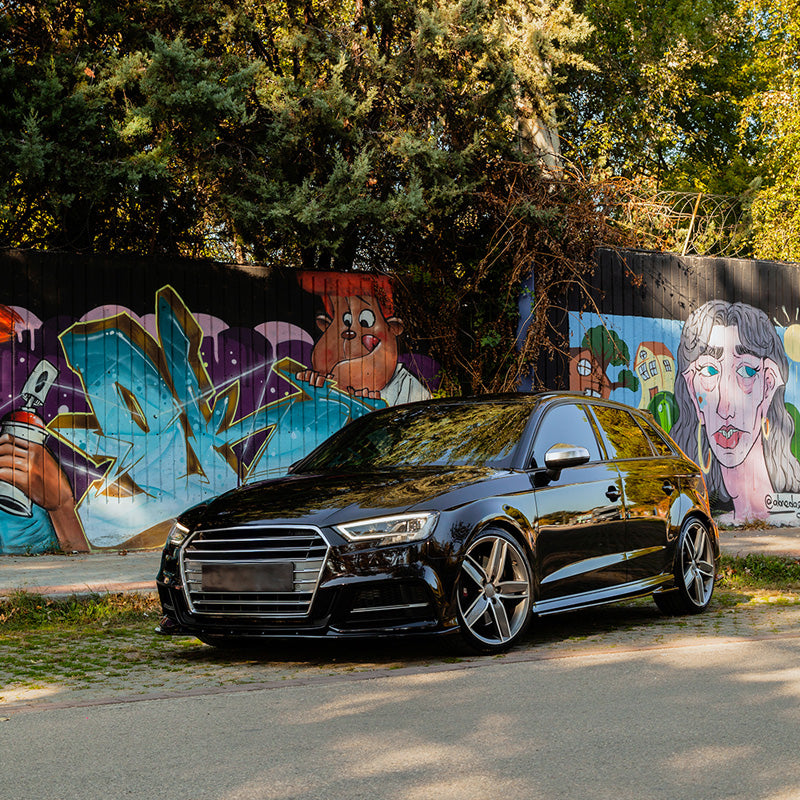 OneWay, kit carrozzeria completo, nero lucido, adatto a Audi S3 Sportback 8V Facelift (2016-2020)