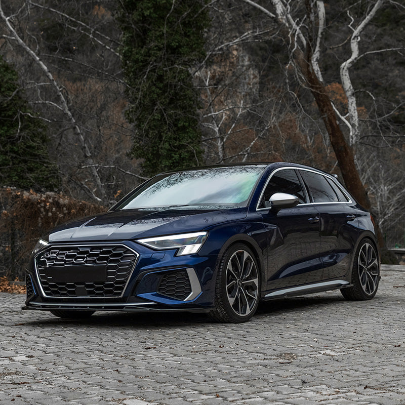 OneWay, Kompletny body kit, czarny błyszczący, pasuje do Audi A3 8Y Sportback S3/S-Line (2020-2024)