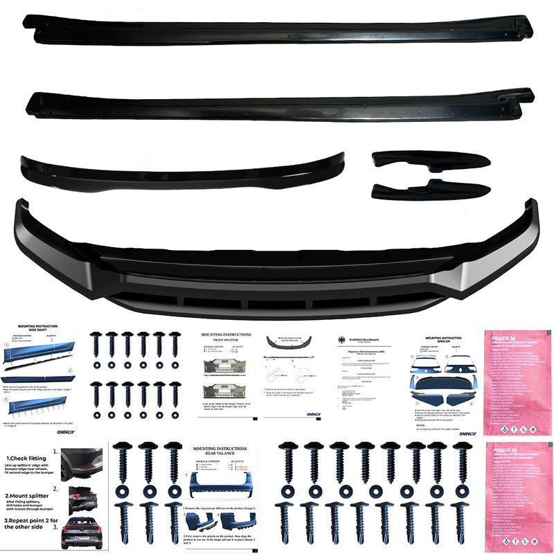 OneWay, kit carrozzeria completo, nero lucido, adatto a Volkswagen Touareg III R-Line Facelift (2024-)