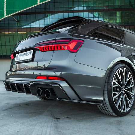 OneWay, Komplet body kit, Blank sort, passer til Audi A6 S-Line/S6 C8 Avant (2018-2024)