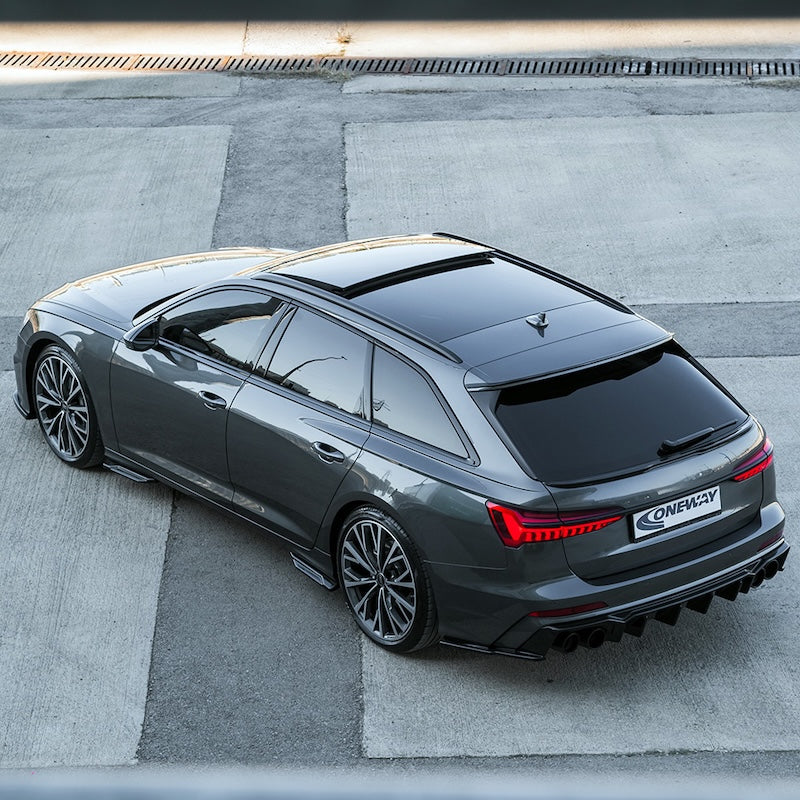 OneWay, Komplet body kit, Blank sort, passer til Audi A6 S-Line/S6 C8 Avant (2018-2024)