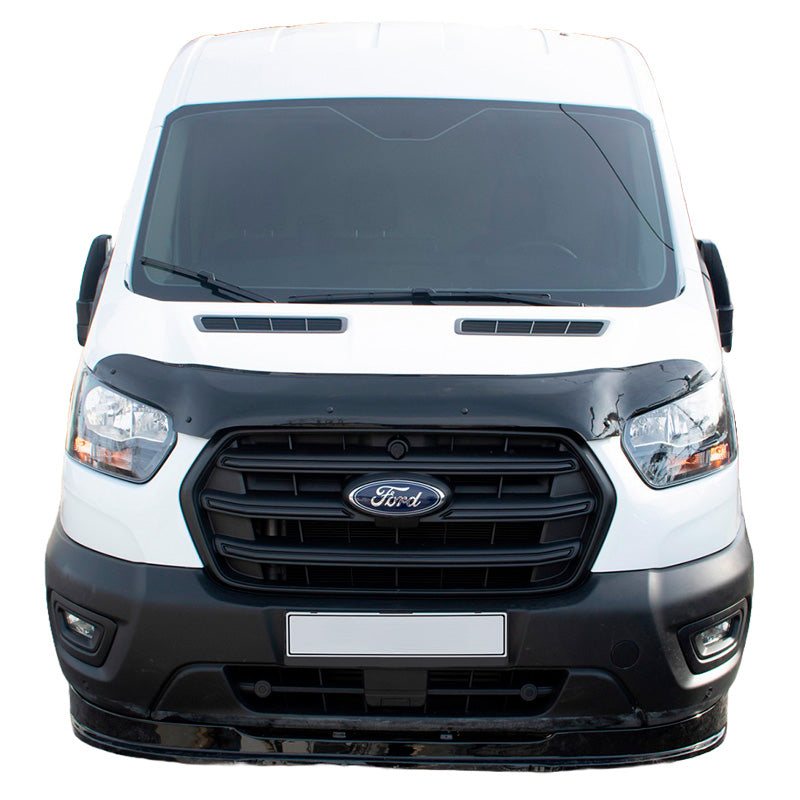 OneWay, protector de capó, negro brillante, compatible con Ford Transit MK8 Facelift (2019-)
