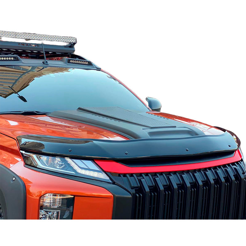OneWay, Motorhjelm scoop, Mat sort, Passer til Mitsubishi L200 Triton 6 (2019-), 'Sporty Design'