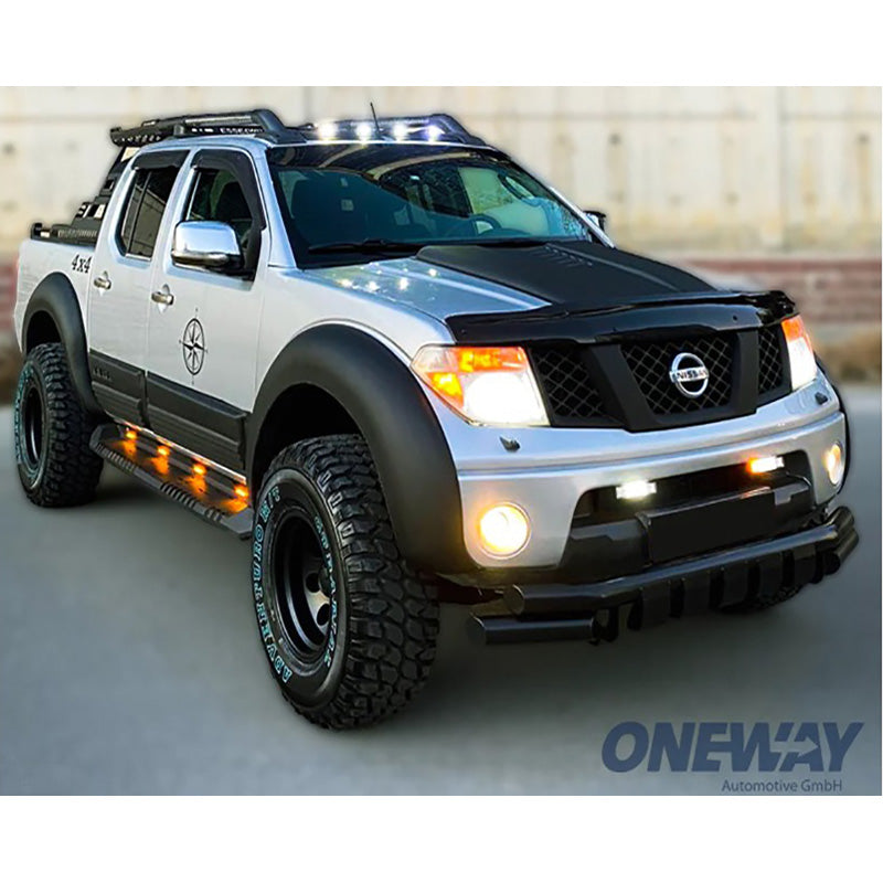 OneWay, Bonnet Scoop, Glans sort, Passer til Volkswagen Amarok MK1 (2010-2022) & Nissan Navara D40 (2005-2010)