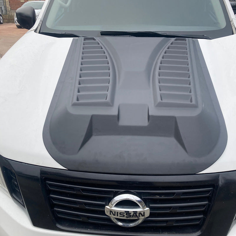 OneWay, Bonnet Scoop, Mat Sort, Passer til Nissan Navara NP300 (D23) 2014-2021, Version 3