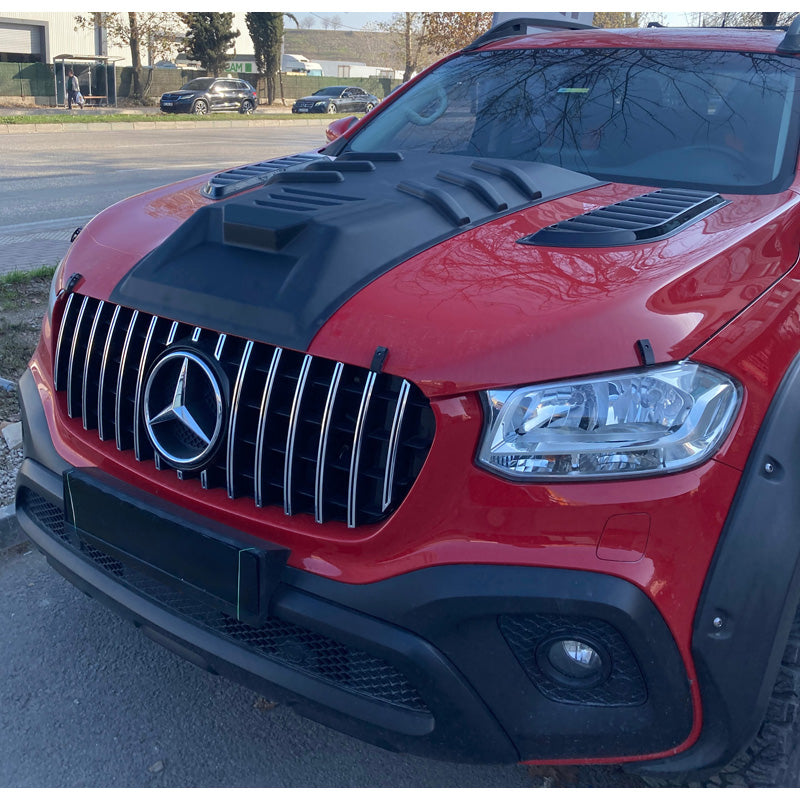 OneWay, Motorhjelmscoop, Mat Sort, Passer til Mercedes X-Class W470 2017-, 'Elegant Design'