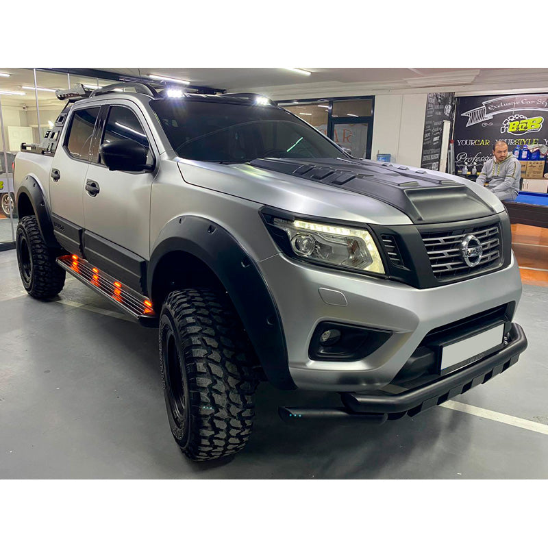OneWay, sada lemů blatníků, matná černá, pasuje na Nissan Navara NP300 (D23) 2017-2021, 'Robustní profil' – 4 díly