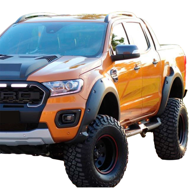 OneWay, Fender Flares set, Matte Black, Fits Ford Ranger T8 (2019-2022), 'Robust Design' – 4 pieces