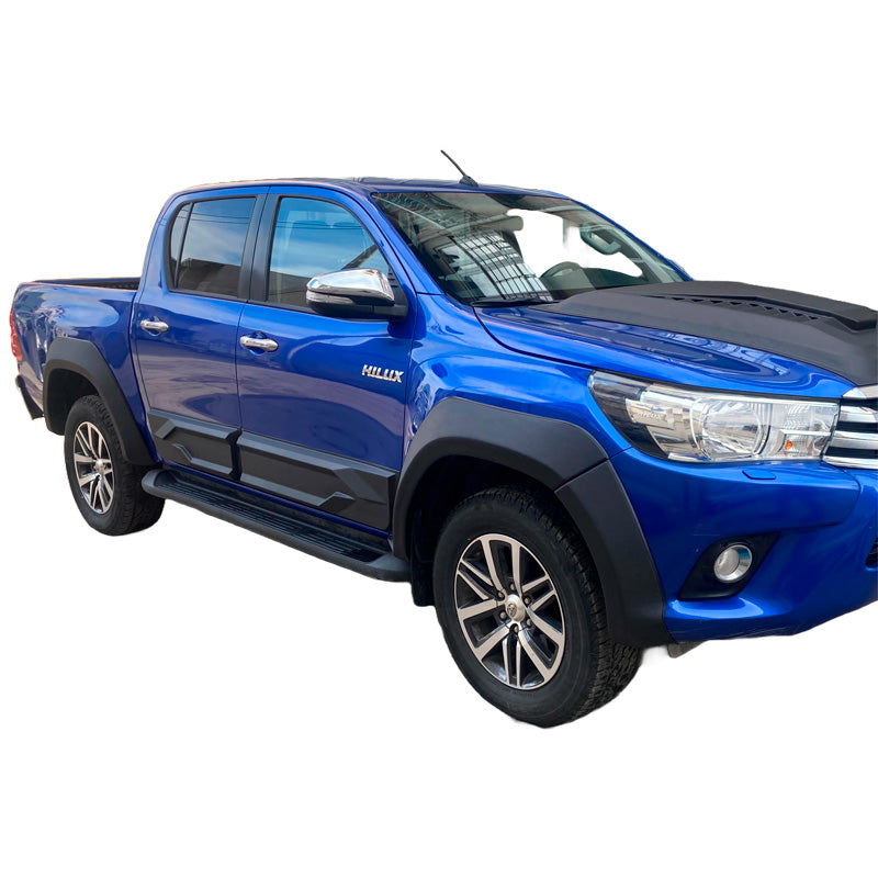 OneWay, Fender Flares sæt, Mat Sort, Passer til Toyota Hilux 2015-2020, 6-delt sæt
