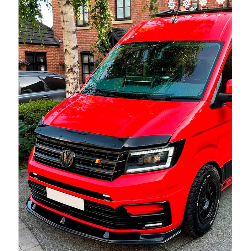 OneWay, frontspoiler, hoogglans zwart, past op Volkswagen Crafter MK2 & MAN TGE MK1 PreFacelift 2016-, 'Aerodynamik'