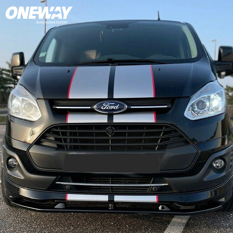 OneWay, Frontspoiler, Glossy sort, Passer til Ford Transit Custom MK1 Sportline (2012-2023)