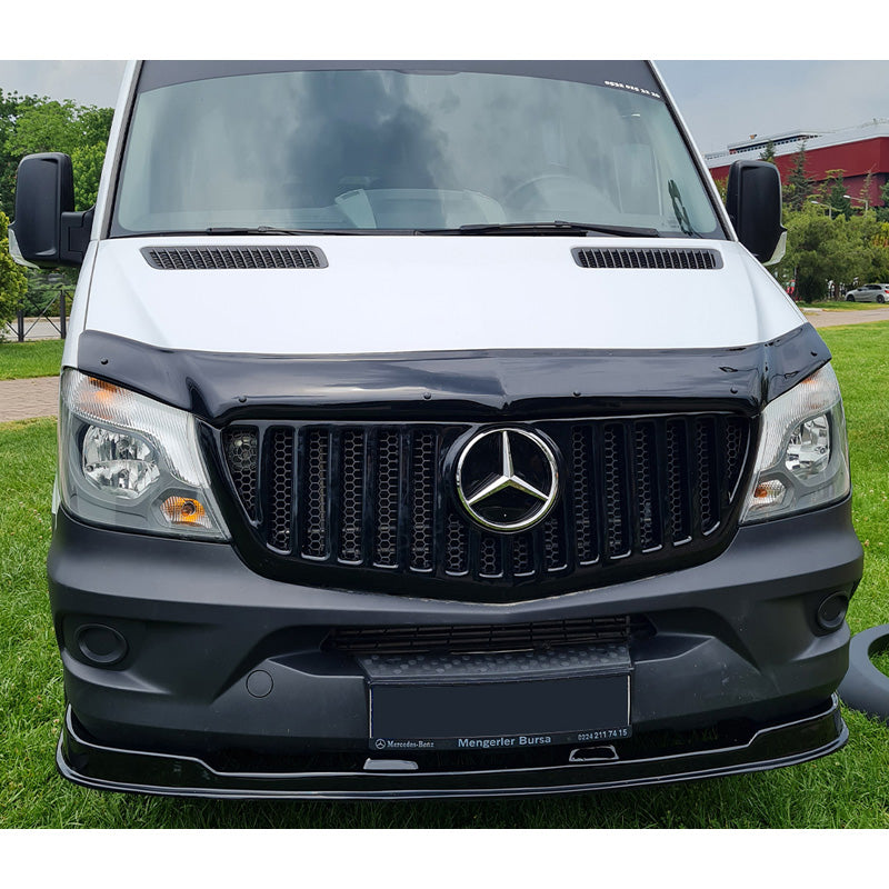 OneWay, dokładka przedniego zderzaka, błyszczący czarny, pasuje do Mercedes Sprinter W906 Facelift (2014-2018)
