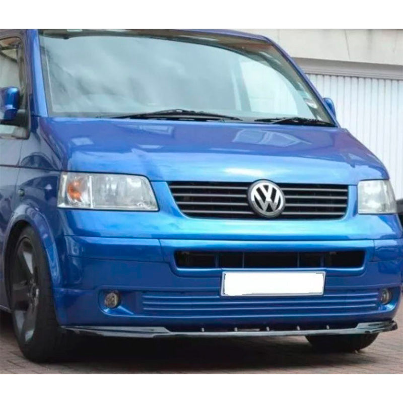 OneWay, Front spoiler, Glossy black, Fits Volkswagen Transporter T5 (2003-2009)