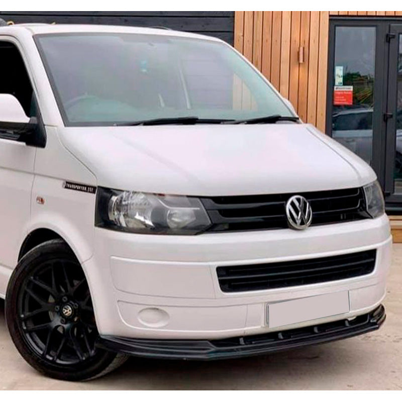 OneWay, dokładka przedniego zderzaka, błyszczący czarny, pasuje do Volkswagen Transporter T5.1 (2010-2015)