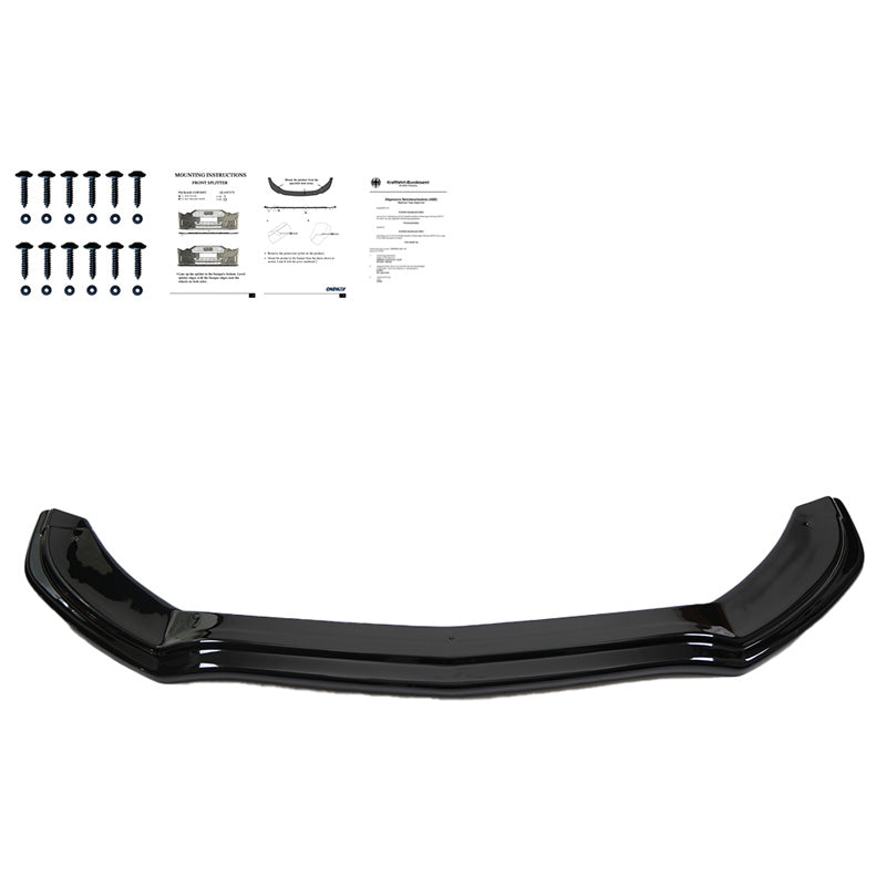 OneWay, dokładka przedniego zderzaka, błyszcząca czerń, pasuje do Mercedes C-Class W205 C43 AMG Sedan/Combi 2016-2018, jakość OEM