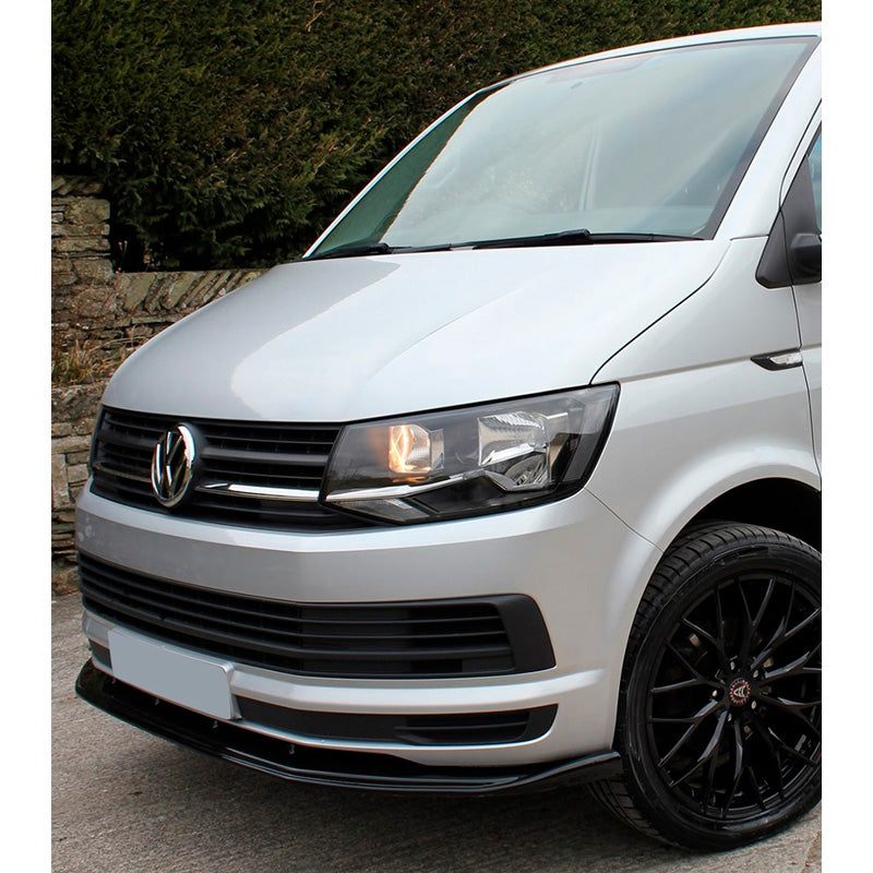 OneWay, Front spoiler, Glossy black, Fits Volkswagen Transporter T6 (2015-2019)
