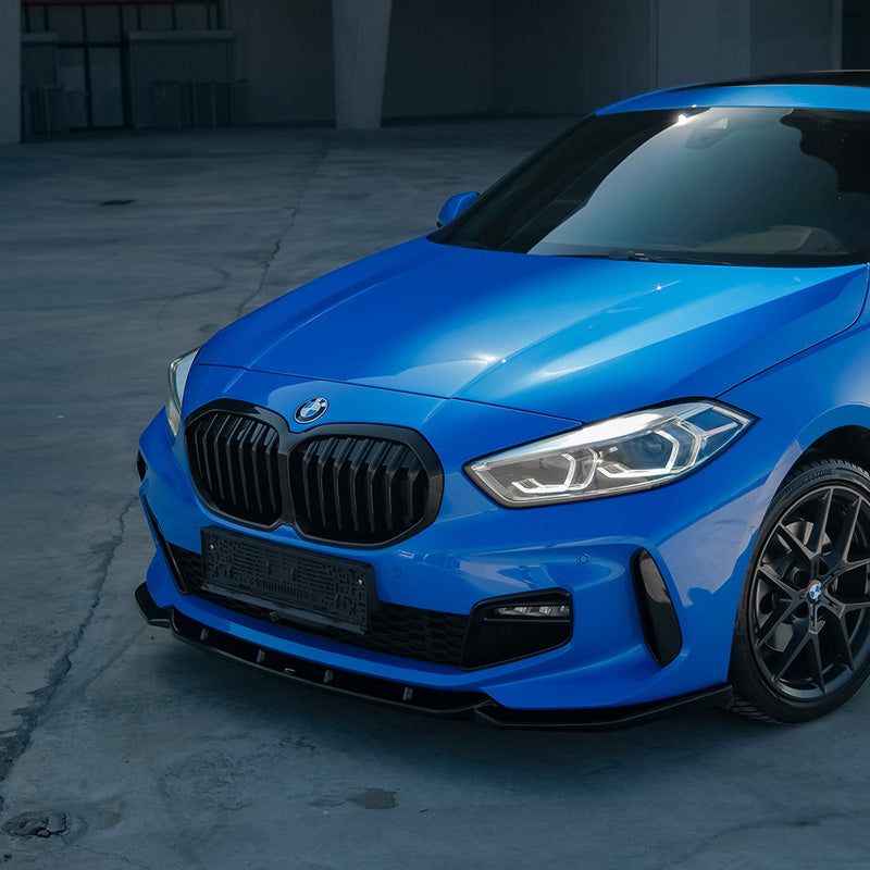 OneWay, spoiler anteriore, nero lucido, si adatta a BMW 1-Series F40 M-Pack/M135i 2019-, "Eleganza sportiva"