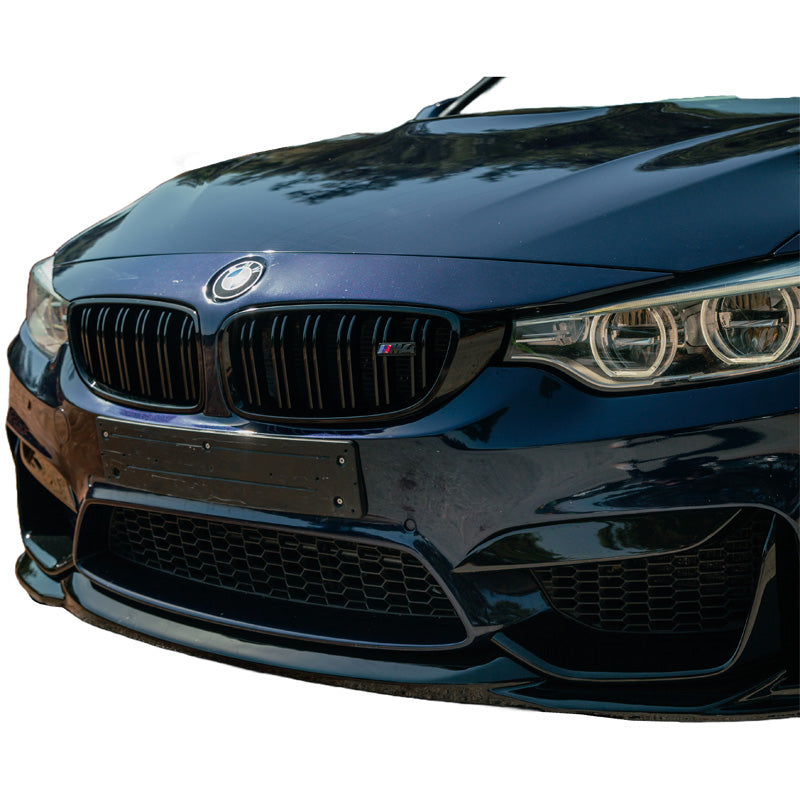 OneWay, Front spoiler, Glossy black, Fits BMW M3 F80 (2014-2018) & M4 F82 (2014-2021)