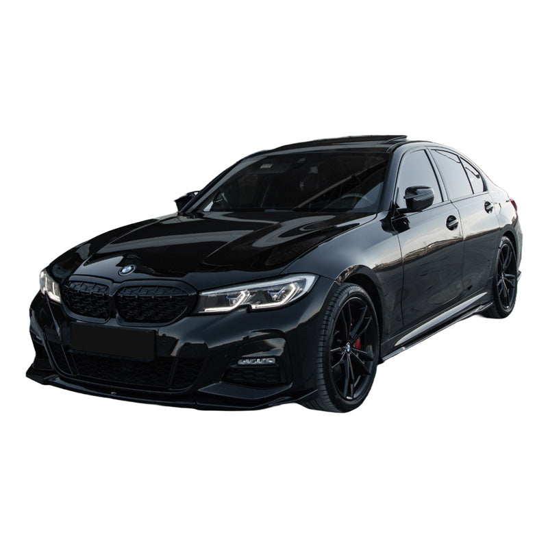 OneWay, spoiler avant, noir brillant, compatible avec BMW 3-Series G20/G21 M-Pack (2018-2022)