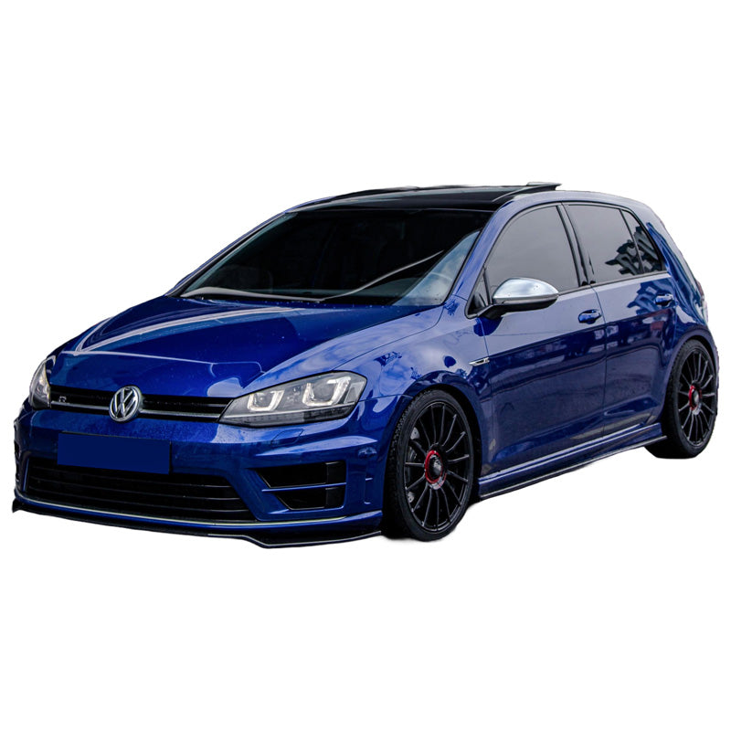 OneWay, dokładka przedniego zderzaka, czarny połysk, Pasuje do Volkswagen Golf VII HB/Variant R/R Line (2013-2016)