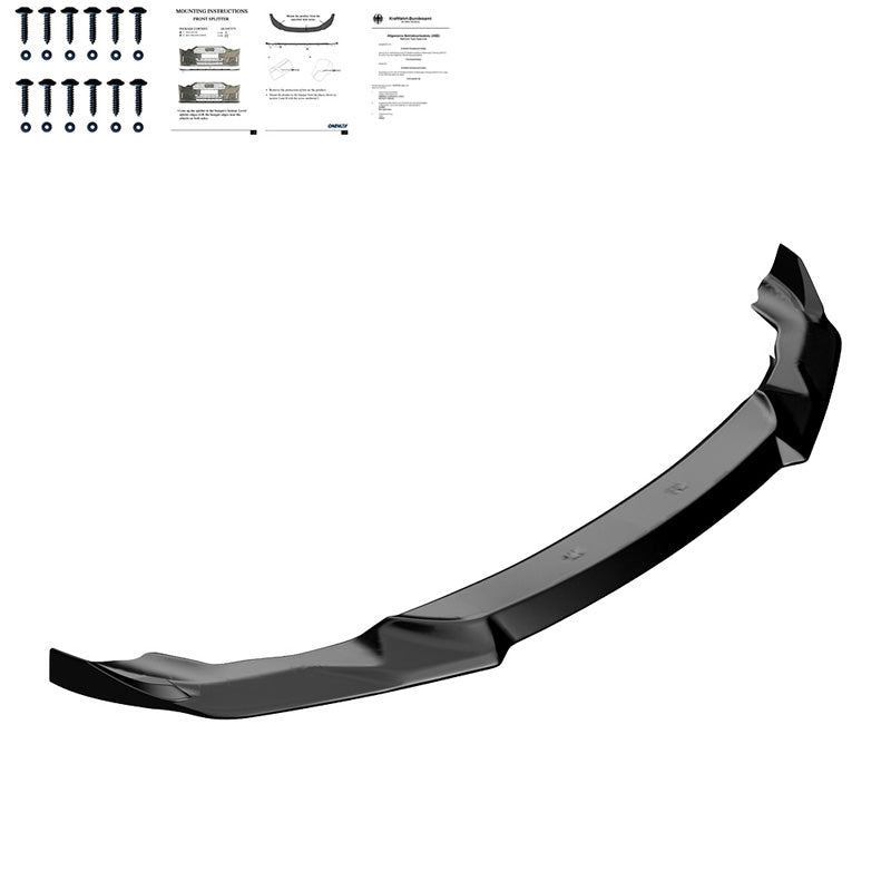OneWay, spoiler avant, plastique ABS, noir brillant, compatible avec BMW M2 Competition F87 (2018-2020)