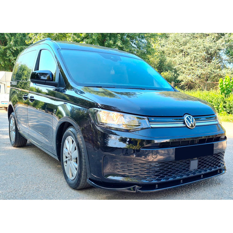 OneWay, dokładka przedniego zderzaka, czarny połysk, Pasuje do Volkswagen Caddy MK5 (2020-), jakość OEM