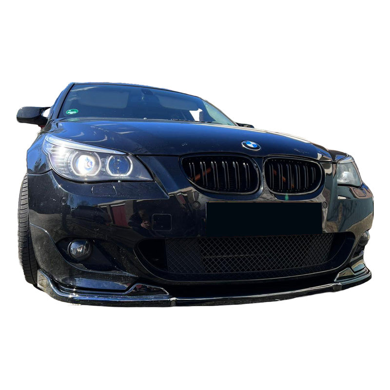 OneWay, Front spoiler, Glossy black, Fits BMW 5-Series E60/E61 M-Pack 2003-2010, 'Elegance'