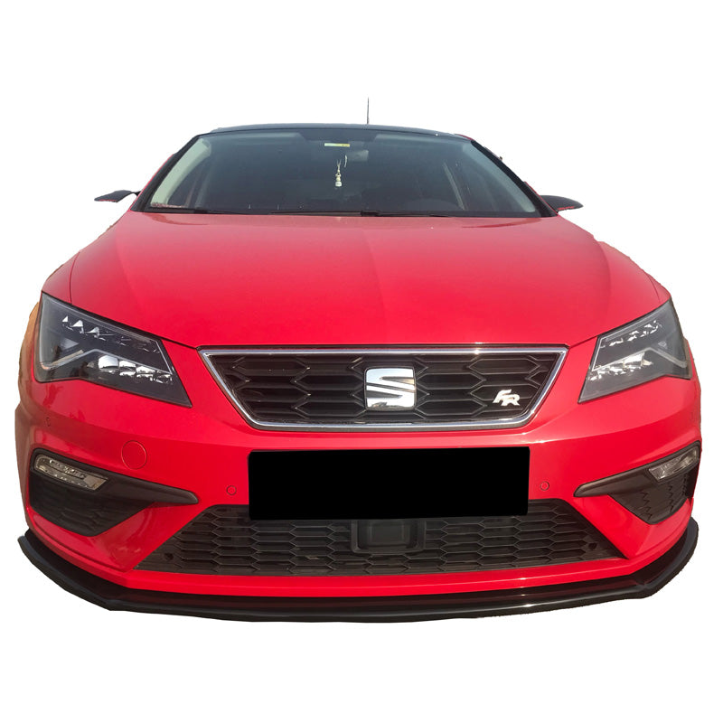 OneWay, spoiler delantero, negro mate, compatible con Seat Leon (5F) HB/SC/ST FR/Cupra Facelift 2017-2020, Version 2